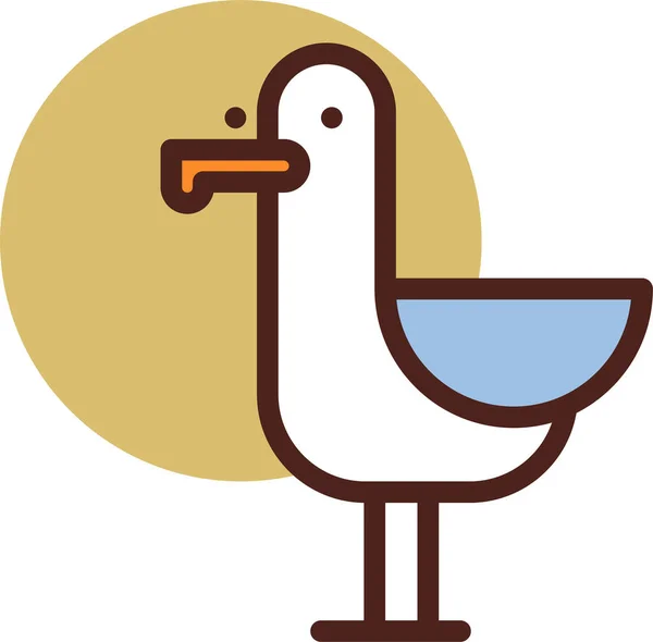 Птица Веб Иконка Простой Дизайн — стоковый вектор