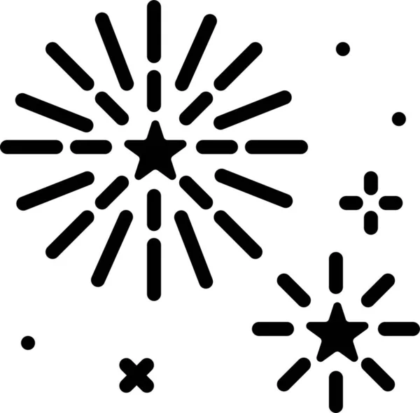 Feuerwerk Web Symbol Einfache Illustration — Stockvektor