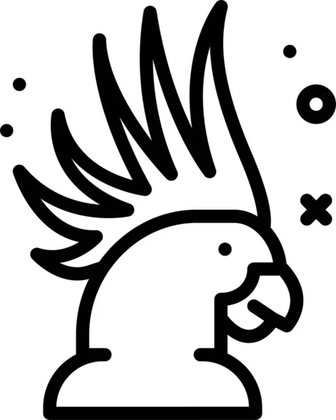 Ícone Desenho Animado Papagaio Ilustração Vetorial Simples Isolado Fundo Branco — Vetor de Stock