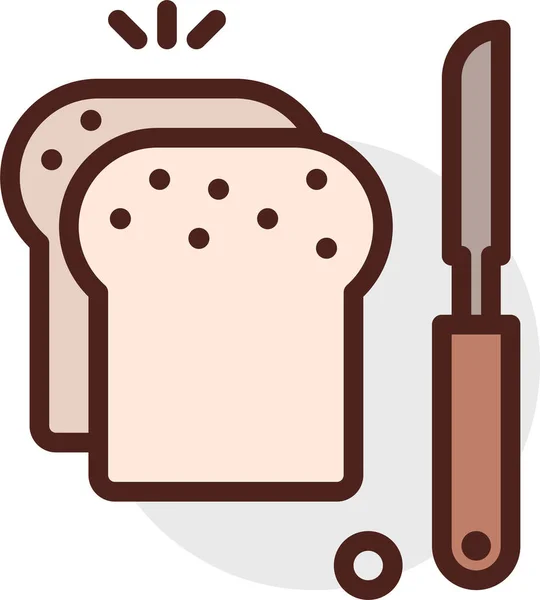 Εικονίδιο Ιστού Ψωμιού Απλή Διανυσματική Απεικόνιση — Διανυσματικό Αρχείο