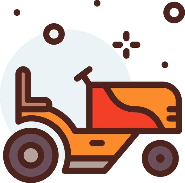 Tracteur Icône Web Illustration Simple — Image vectorielle