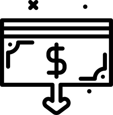 Beyaz arkaplanda izole edilmiş finansal simge ve vektör illüstrasyonu 
