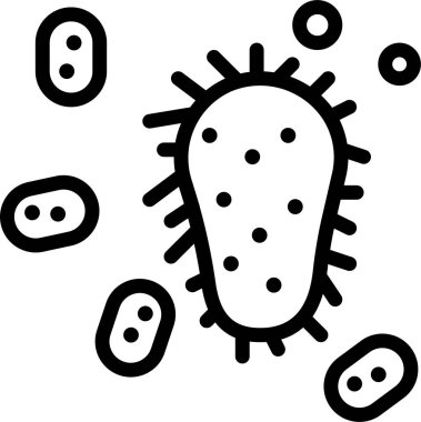 Bakteriler. Web simgesi basit illüstrasyon