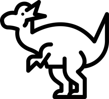 Dinozor. Web simgesi basit illüstrasyon 