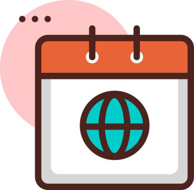 Takvim simgesi, vektör çizimi