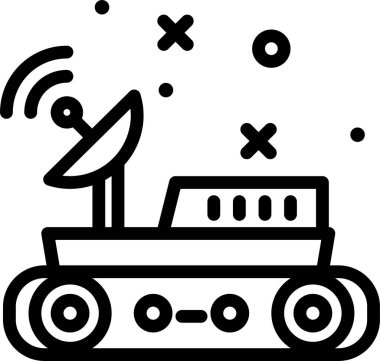 Uzay gemisi. Web simgesi vektör illüstrasyonu