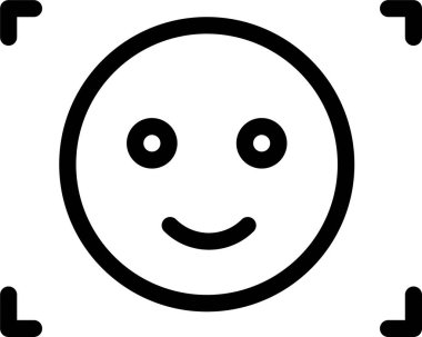 Gülümse. Web simgesi basit illüstrasyon