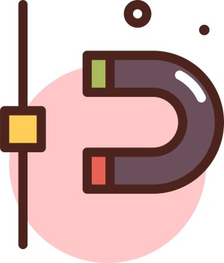 Mıknatıs Web simgesi basit illüstrasyon