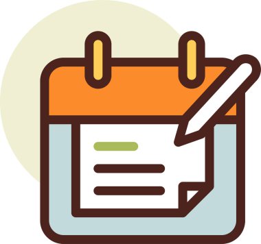 Takvim simgesi, vektör çizimi