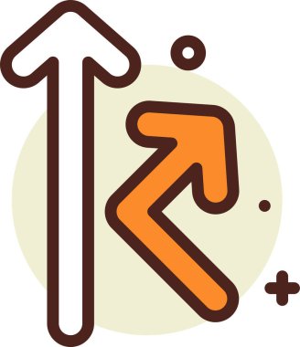 yön web simgesi, basit vektör illüstrasyonu 