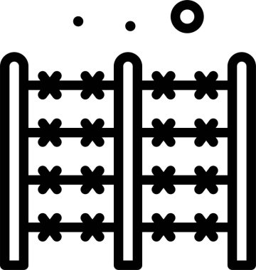 Çit. Web simgesi basit illüstrasyon