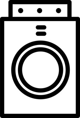 Çamaşır makinesi. Basit resimleme