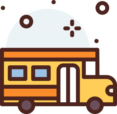 Otobüs. Web simgesi basit tasarım