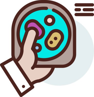 Biyoloji ve kimya simgesi, vektör illüstrasyonu beyaz arkaplanda izole edildi  