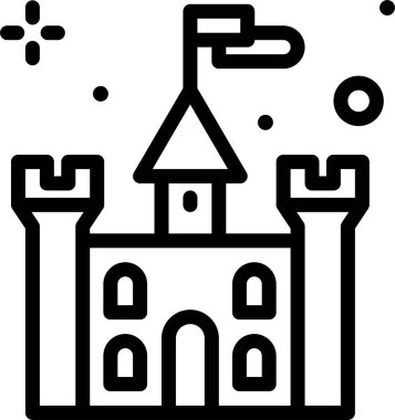 Şato. Web simgesi basit tasarım