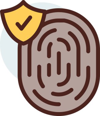 kişisel güvenlik web simgesi, basit vektör illüstrasyonu