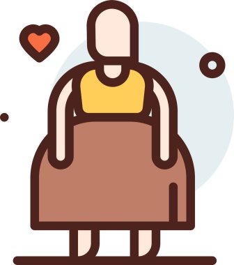 kadın simgesi, vektör illüstrasyonu