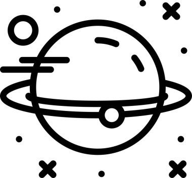 Gezegen. Web simgesi basit illüstrasyon