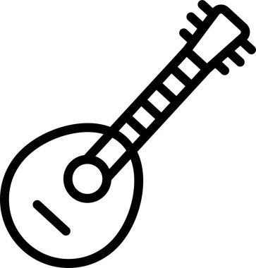 müzik enstrümanı simgesi, basit vektör çizimi