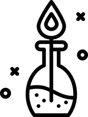 Biyoloji ve kimya simgesi, vektör illüstrasyonu beyaz arkaplanda izole edildi  