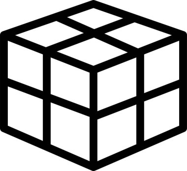 Küp. Web simgesi vektör illüstrasyonu