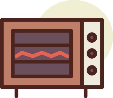 Mikrodalga fırın. Basit resimleme