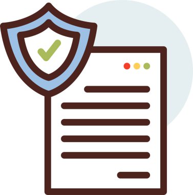 kişisel güvenlik web simgesi, basit vektör illüstrasyonu