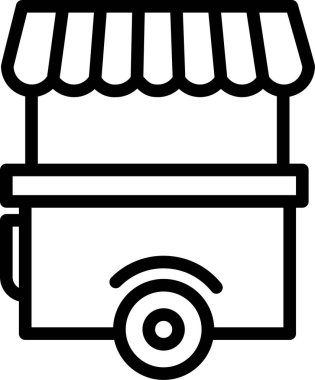 Dükkan. Web simgesi vektör illüstrasyonu