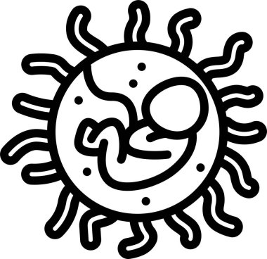 Virüs. Web simgesi basit tasarım