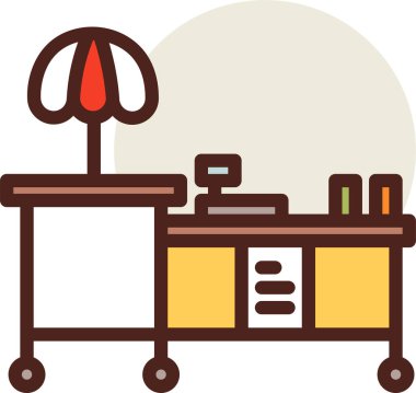 Dükkan. Web simgesi basit illüstrasyon