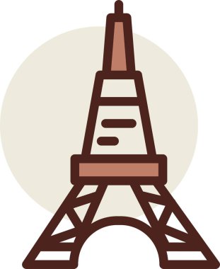 Güzel bir şehir simgesinin vektör çizimi