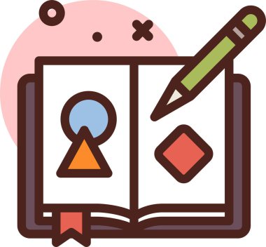 Kitap. Web simgesi basit illüstrasyon