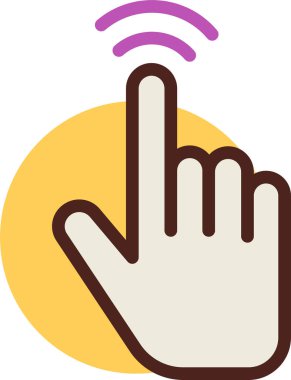 El hareketi simgesi, vektör illüstrasyonu