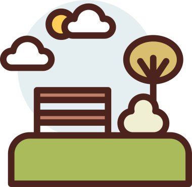 Modern düz dizayn tarzının vektör çizimi