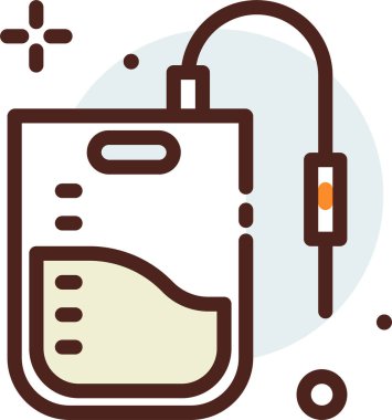 Bir alışveriş poşeti simgesinin vektör çizimi