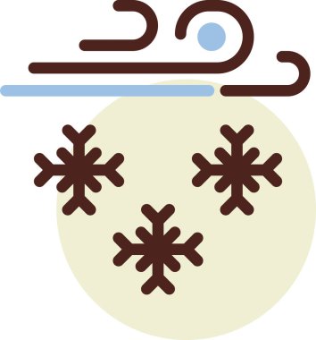 Kar Tanesi simgesinin vektör çizimi