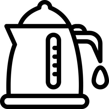 Çaydanlık. Web simgesi basit tasarım