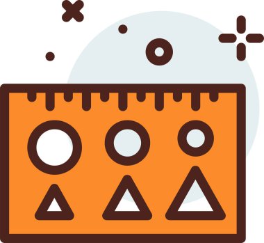 Simge çalmak için biçimler, beyaz arkaplanda izole edilmiş vektör illüstrasyonu