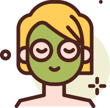 maskeli web simgesi, basit vektör illüstrasyonu beyaz arkaplanda izole edildi