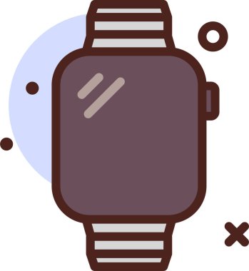 beyaz arkaplanda izole edilmiş saat simgesi ve vektör illüstrasyonu 