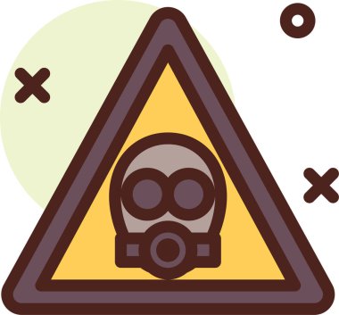 maskeli web simgesi, basit vektör illüstrasyonu beyaz arkaplanda izole edildi