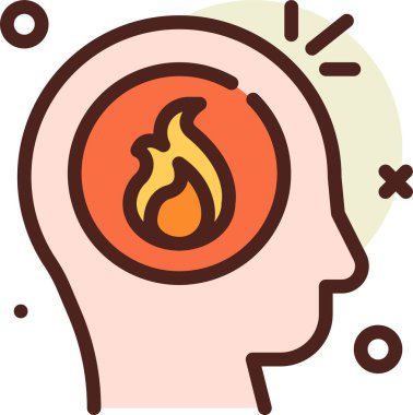 İnsan kafası. vektör illüstrasyonu