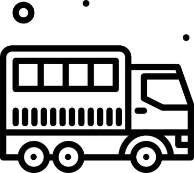 Kamyon. Web simgesi basit illüstrasyon