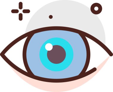 Göz. Web simgesi vektör illüstrasyonu