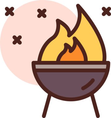 Restoran web simgesi, basit vektör illüstrasyonu 