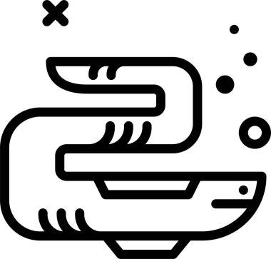 balık simgesi, vektör illüstrasyonu