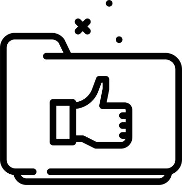 Beyaz arkaplanda izole edilmiş dizin simgesi ve vektör illüstrasyonu 