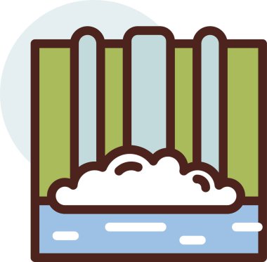 Otelde. Web simgesi basit illüstrasyon