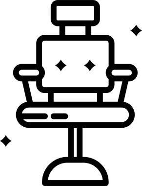 Sandalye. Web simgesi basit illüstrasyon