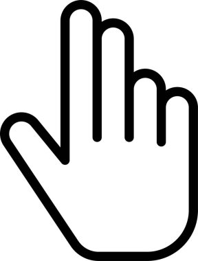 El hareketi simgesi, vektör illüstrasyonu